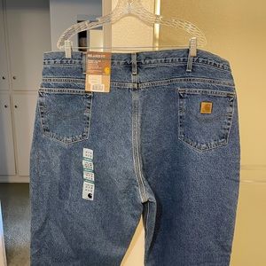 Carhartt Flannel Lined Jeans Men's 44x32 Insulated Workwear B172 DST Relaxed NWT